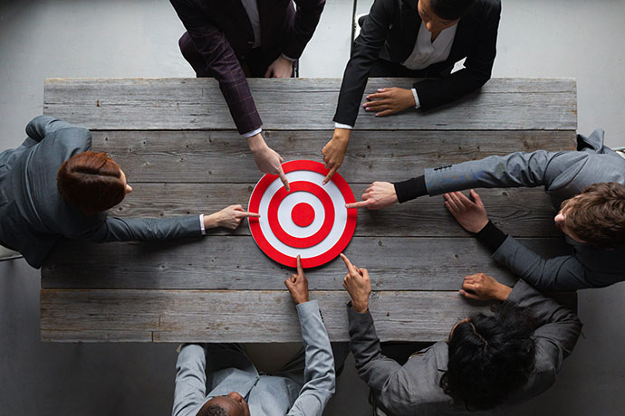 a image of team members doing work together